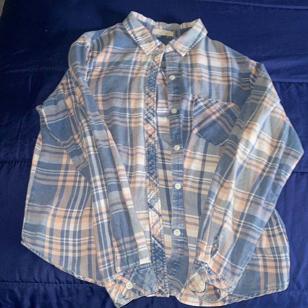 Button up plaid shirt